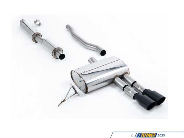 Milltek Sport Cat-Back Exhaust System - Resonated Dual GT90 - Cerakote Black Tips SSXM486
