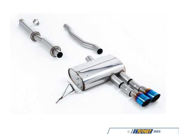 Milltek Sport Cat-Back Exhaust System - Resonated Dual GT90 - Burnt Blue Titanium Tips     SSXM489