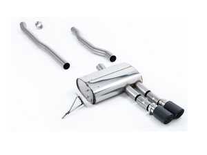 Cat-Back Exhaust System - NON Resonated Dual 90 - Carbon Jet Tips