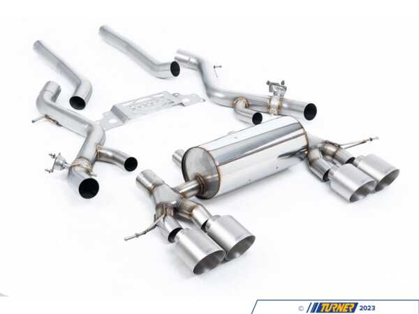 Milltek Sport Non-Resonated Secondary Cat Back System - Polished Tips SSXBM1301