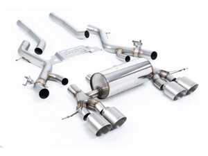 Non-Resonated Secondary Cat Back System - Brushed Titanium