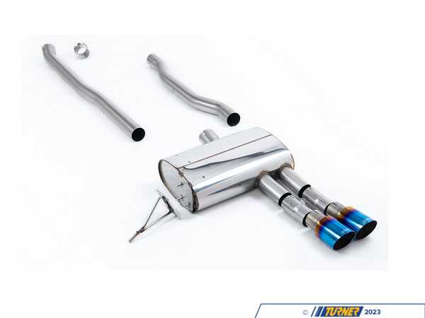 Milltek Sport Cat-Back Exhaust System - NON Resonated Dual GT90 - Burnt Blue Titanium Tips    SSXM484