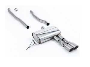 Cat-Back Exhaust System - NON Resonated Dual GT90 - Brushed Titanium Tips