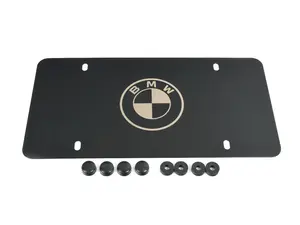 Genuine BMW Roundel Marque Plate - Black