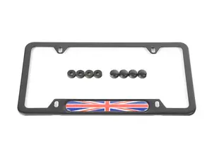 MINI Union Jack License Plate Frame - Black - Priced Each