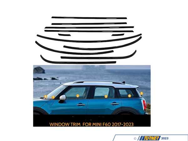 Bremmen Parts MINI Waistline| Beltline Piano Black Full Belt Line Kit Peel & Stick - F60 MINI Countryman 2017-2023 51137438915KT