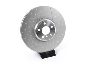 Brake Rotor - Dimpled and Slotted - Right - M340i - 374x36