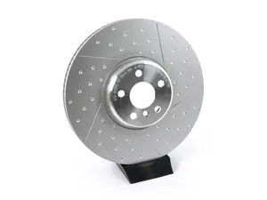 Brake Rotor - Dimpled and Slotted - Right - M340i - 374x36