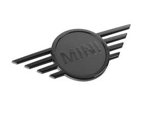 Trunk Emblem Piano Black "Black Line"