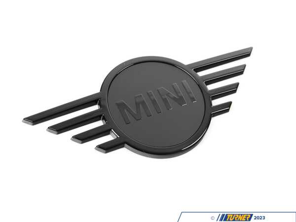 Genuine MINI Trunk Emblem Piano Black "Black Line" 51145A34130