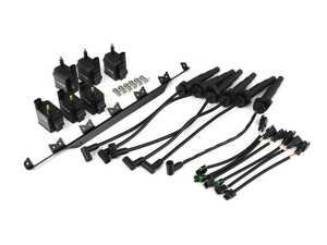 Precision Raceworks High Performance Ignition Kit - Black Coils - Aftermarket Manifold Mount - BMW N54 3.0L