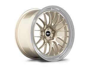 20" APEX ML-10RT Staggered Wheel Set - Gloss Motorsport Gold w/ Machined Lip