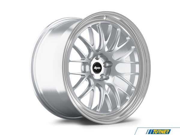 APEX Wheels 20" APEX ML-10RT Staggered Wheel Set - Brushed Clear w/ Machined Lip ml10rt201011bcKT