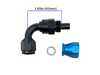 Precision Raceworks 90 Degree Fuel Line Fitting AN6 PTFE To AN6 Flare Female  201-0174 View 2