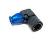 Precision Raceworks 90 Degree Fitting PTFE AN6 To 9.89 Female QC 201-0233 View 1