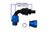 Precision Raceworks 90 Degree Fuel Line Fitting AN6 PTFE To AN6 ORB Male Swivel  201-0189 View 2
