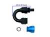 Precision Raceworks PTFE Fuel Line Fitting 180 Degree AN-6 Female Flare 201-0264 View 3