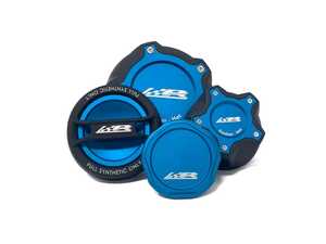 B58 / S58 Blue Billet Engine Fluid Cap Set