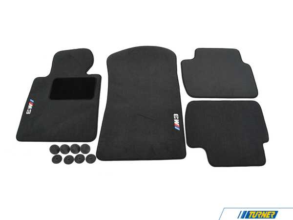 Genuine BMW Genuine BMW Anthracite ///M3 Carpeted Floor Mat Set - E46 M3 & Non-M Coupe 82110029231
