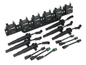 Precision Raceworks High Performance Ignition Kit - Black Coils - Stock Manifold Mount - BMW N54 3.0L