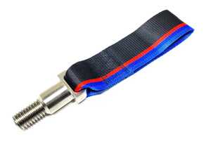 AutoTechnic Stainless Steel Tow Strap - Black With Tri-Color F87 M2 | F80 M3 | F82/ F83 M4