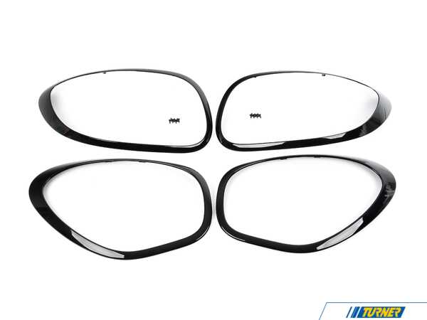Bremmen Parts Headlight  And Taillight Trim Rings Set Jet Black -  R61 MINI Paceman 51139812899KT2KT