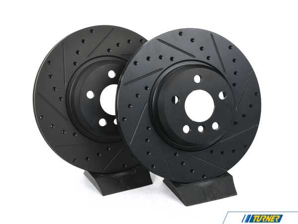 ECS ECS V5 Drilled & Slotted Brake Rotors - Front Pair (330x324) 34116860907-xsKT