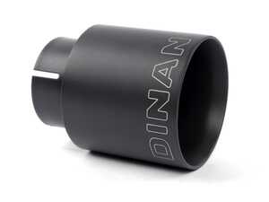 Dinan Double-Walled 4" Clamp-On Exhaust Tip - Black Ceramic - 2.75" Inlet