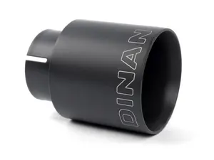 Dinan Double-Walled 4" Clamp-On Exhaust Tip - Black Ceramic - 2.75" Inlet