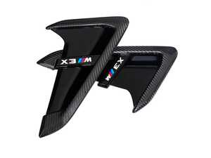 AutoTecknic Dry Carbon Gloss Black Fender Trim Set - F97 X3M