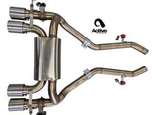 G87 M2 Valved Rear Axle-back Exhaust (Matte Black  Tips)
