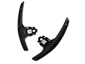 AutoTecknic Dry Carbon Battle Version Shift Paddles - F87 M2 | F80 M3 | F82/ F83 M4 | F10 M5 LCI | F06/ F12/ F13 M6 | F85 X5M | F86 X6M - Gloss Finish + Red Indicator