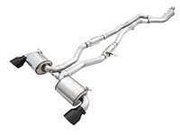 AWE AWE Touring Edition Cat-Back Exhaust - Chrome Silver or Diamond Black Tips - Toyota A90 GR Supra B58 3.0L BLK-EXH-TA90SUPR