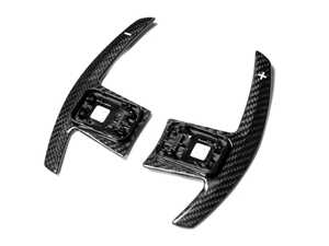 AutoTecknic Dry Carbon Battle Version Shift Paddles  (White Indicators, Gloss Finish) G05 X5 | G06 X6 | G07 X7