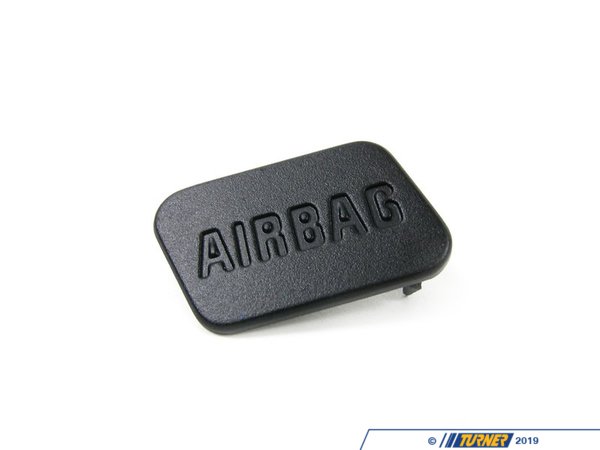 Genuine BMW SRS Airbag Door Emblem - Black - Left - E36, Z3 51418413215
