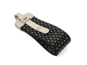 MINI Lanyard Key Ring  - Black/Light Tan 