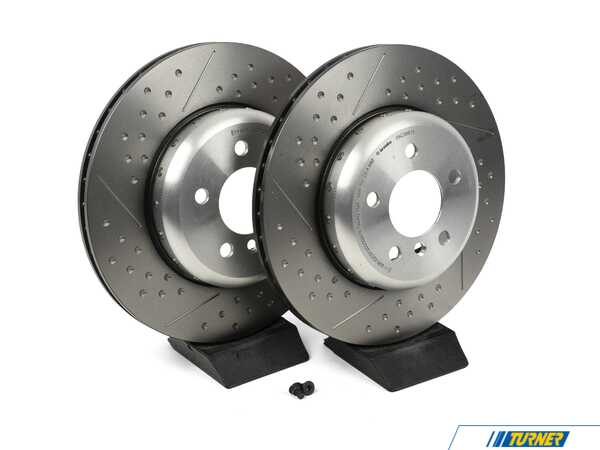 Brembo Rear Dimpled And Slotted Brake Rotors - Pair - (345x24) 34206797600brmKT