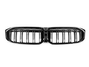 AutoTecknic Dual-Slats Gloss Black Front Grille - G20 3-Series LCI