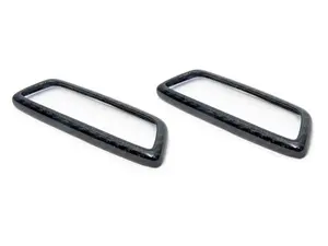AutoTecknic Dry Carbon Front Seat Illuminated Emblem Cover - for Standard M Seats