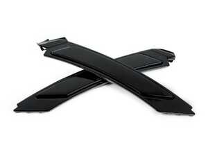 AutoTecknic Painted Front Bumper Reflectors - Black Sapphire Metallic 475 - E90 3-Series | E92 3-Series