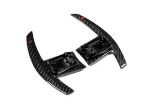 AutoTecknic Dry Carbon Battle Version Shift Paddles - A90 Toyota Supra - Gloss Finish with Red Indicators