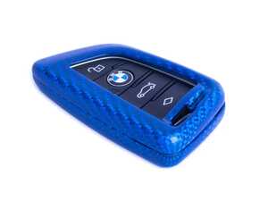 AutoTecknic Dry Carbon Remote Key Case For Various F-series and G-series Vehicles - Blue Carbon