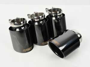 Turner - 4.0" Black Chrome Swivel Exhaust Tips - Set of 4