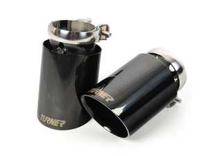Turner - 3.5" Black Chrome Swivel Exhaust Tips - Set of 2