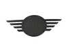 Genuine MINI Rear Trunk Emblem - Black  51145A33B15 View 1