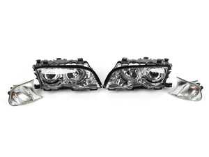 ANZO Projector Headlights W/ Halo - 3 Series E46 - Chrome