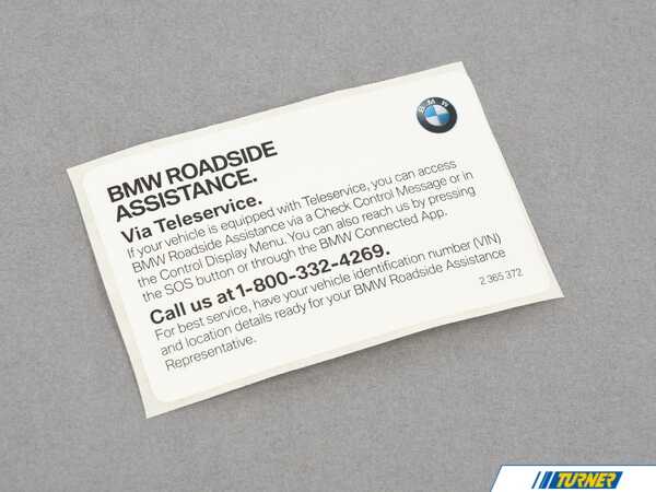 Genuine BMW BMW ROADSIDE ASSISTANCE TRUN 01002470819