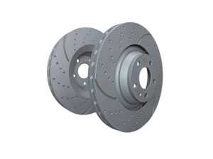 EBC GD Sport Front Brake Rotors - Slotted & Dimpled - Pair 14.17" (360x30) - BMW F44 F48 F39, MINI JCW & JCW GP3