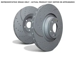 Rear Cross Drilled & Slotted Brake Rotors - Pair (300X20)