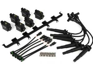 Precision Raceworks High Performance Ignition Kit - Black Coils - BMW N55 3.0L (w/ OE intake manifold)